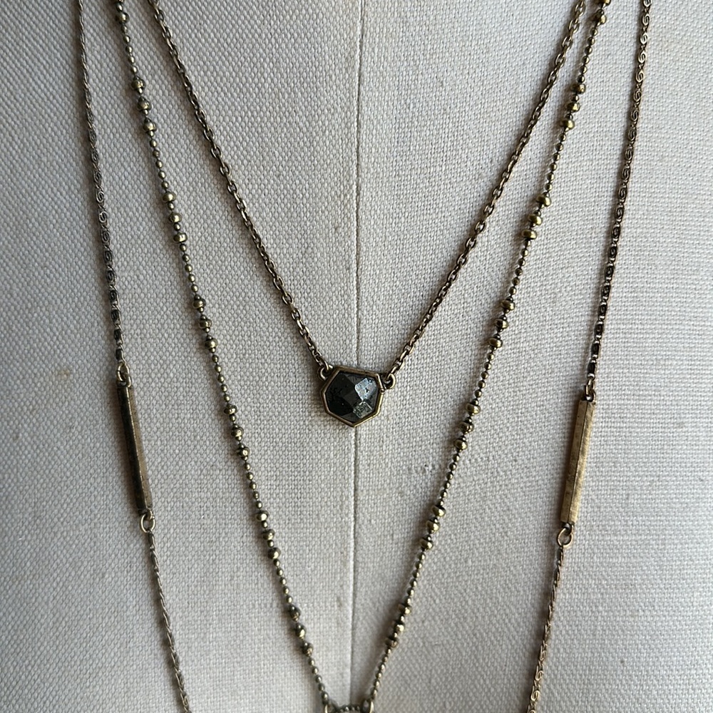 Lucky Brand triple-strand necklace. Adjustable. Bohemian. Festival Season! ✨ - Picture 4 of 7